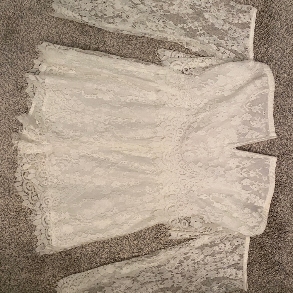 White lace romper